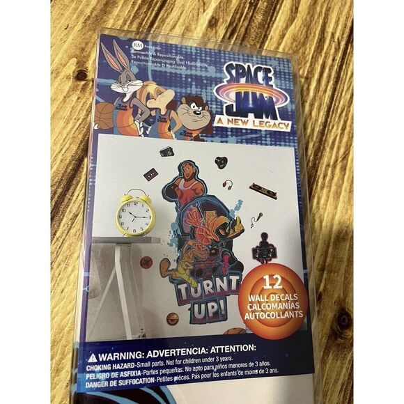 NEW 12 Pc Space Jam A New Legacy Peel & Stick Removable Wall Decals LEBRON JAMES - Picture 2 of 6